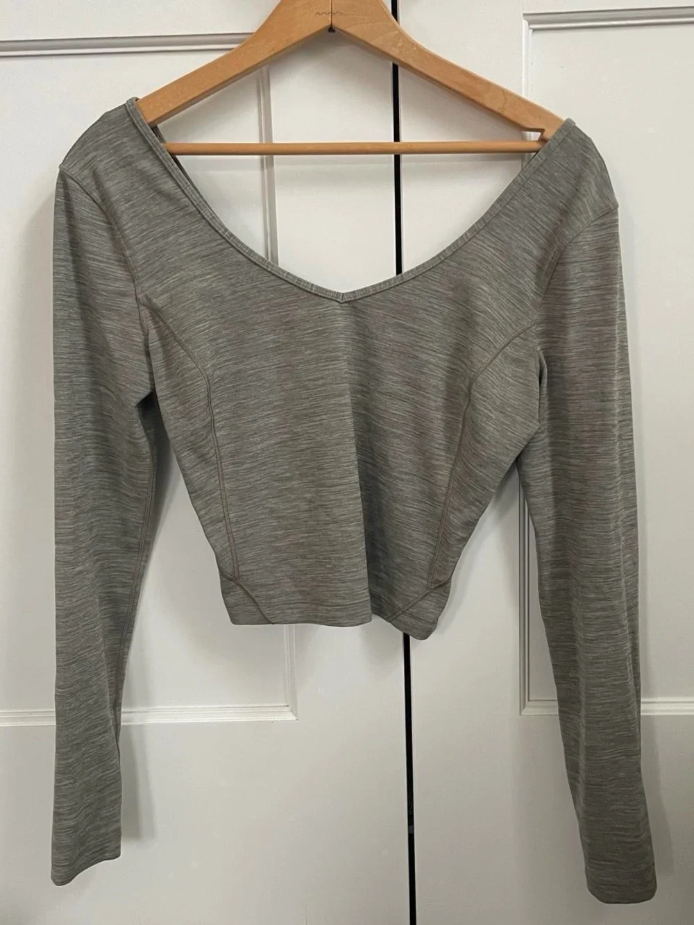 Lululemon Align Long Sleeve Shirt in a Heathered Riverstone (Green-Gray)